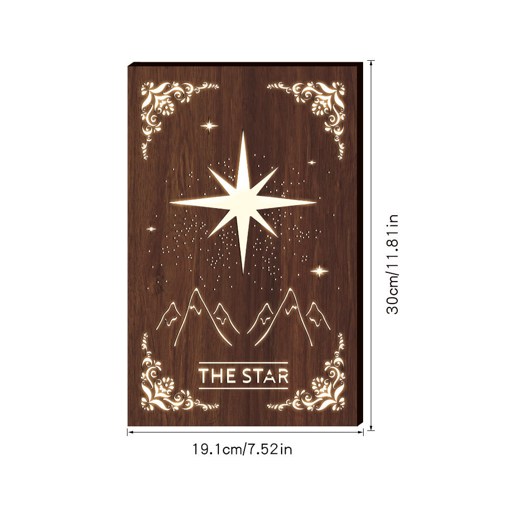 Olivenorma "THE STAR" Wooden Hill Starry Sky Lamp Decoration - image 6