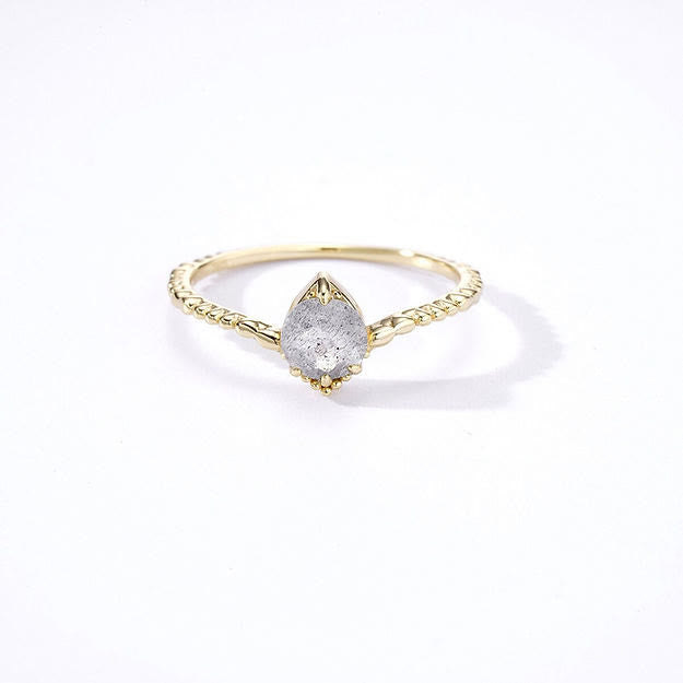 Olivenorma Natural Labradorite 925 Silver Ring - image 3