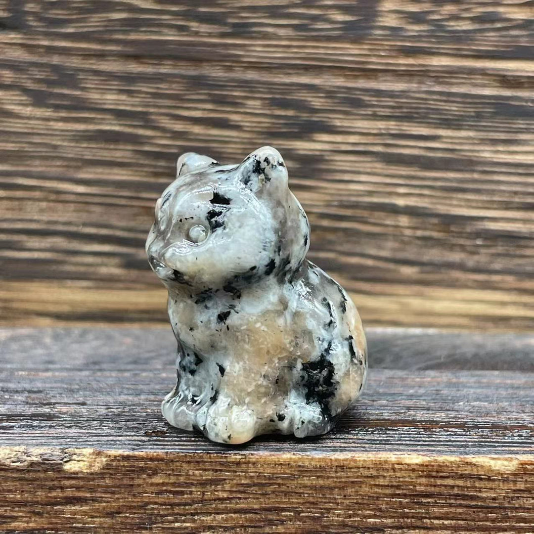 Olivenorma Natural Stone 1.2 Inch Cute Kitten Gemstone Decoration - Curb Stone - image 33