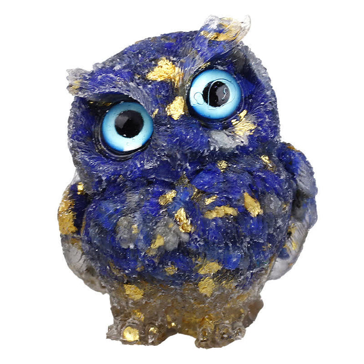 Olivenorma Natural Crystal Owl Gemstone Decoration - Lapis Lazuli+Foil - 2.28''(L) * 1.89''(W) * 1.53''(H) - image 31