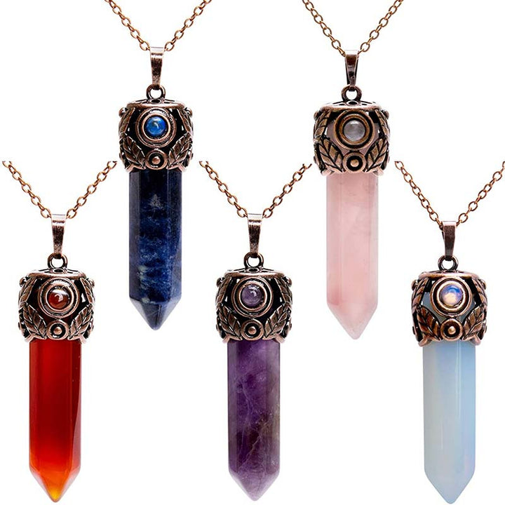 Olivenorma Natural Crystal Hexagon Necklace - image 0