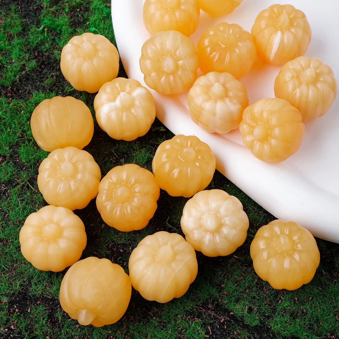 Olivenorma 1PC Yellow Calcite Mini Pumpkin Gemstone Decoration - image 3