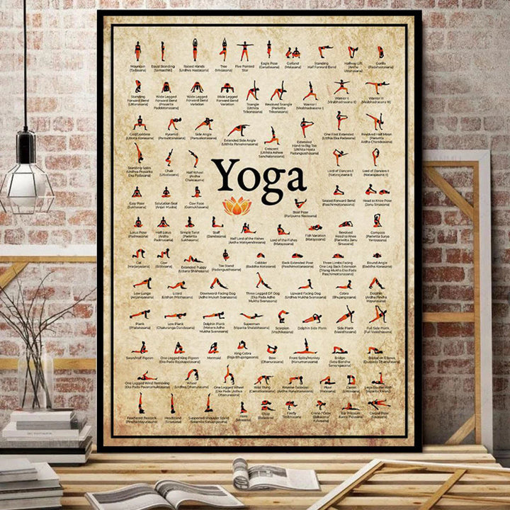 Olivenorma Gym Yoga Chart Pose Home Poster - 40*60cm - image 0