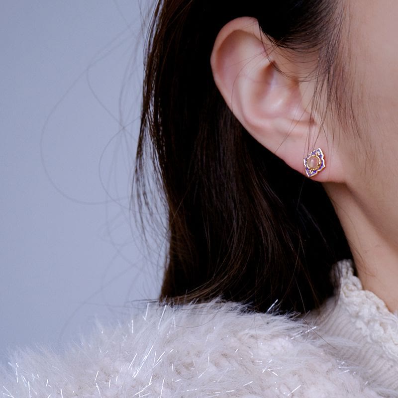 Olivenorma Vintage Luxury Opal Earrings  - image 1