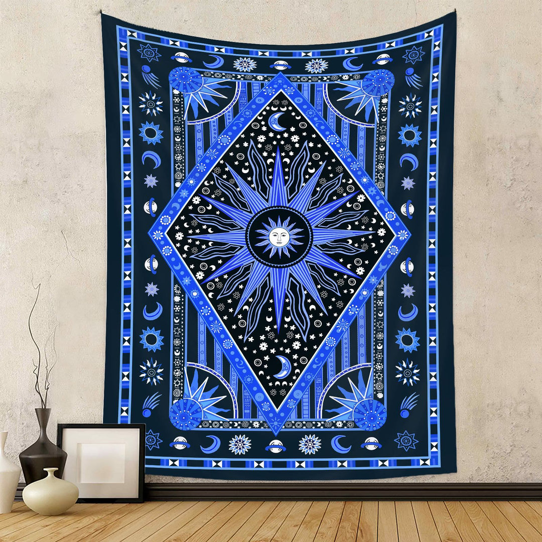 Olivenorma Sun Rays Moon Bohemia Tapestry - 180*230cm - Blue - Flannel - image 42
