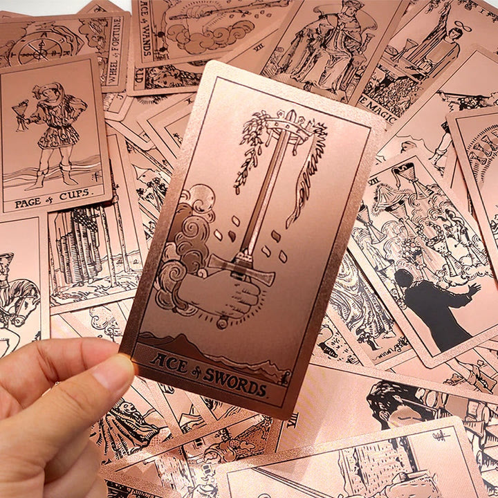 Olivenorma Bronzing Pink Gold Foil Tarot Deck Cards - image 11