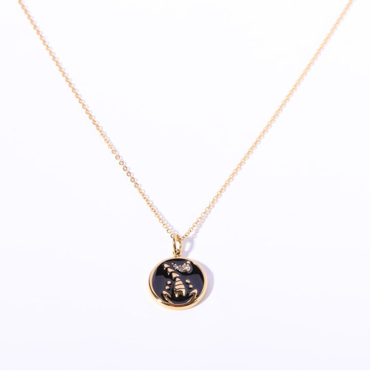 Olivenorma White Zircon Vintage Zodiac Stainless Steel 18k Necklace - Capricorn - image 14