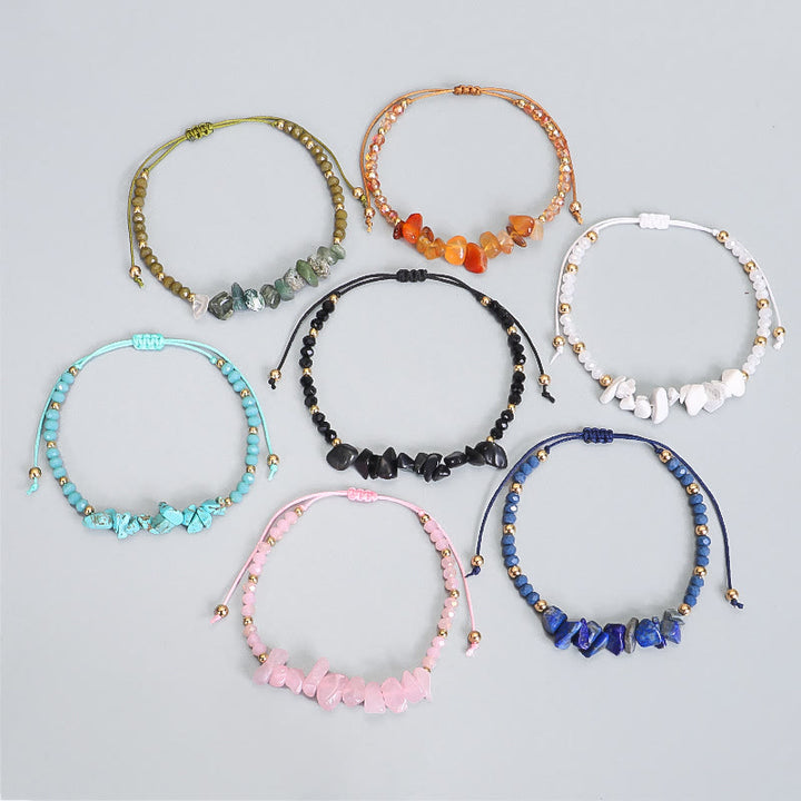 Olivenorma Bohemian Crystal Gravel String Bracelet - image 30