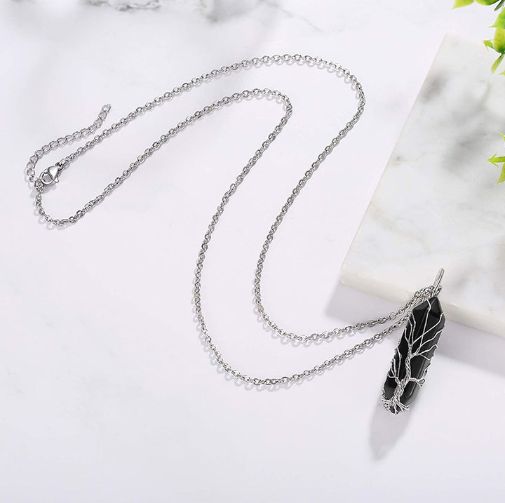 Olivenorma Crystal With Tree Of Life Gemstone Necklace - image 22