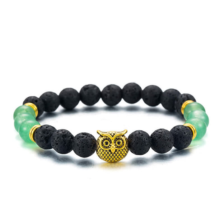 SPIRITUAL ENERGY - Owl Gemstone Necklace with Bracelet Gift Set - Green Aventurine - Bracelet - image 13