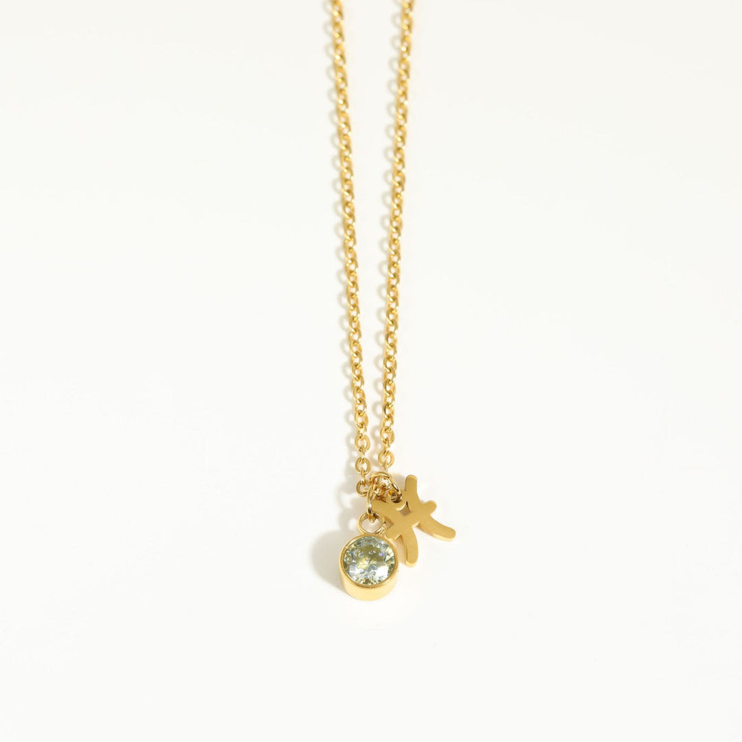 Olivenorma Zodiac Rune Birthstone Stainless Steel Necklace - image 18