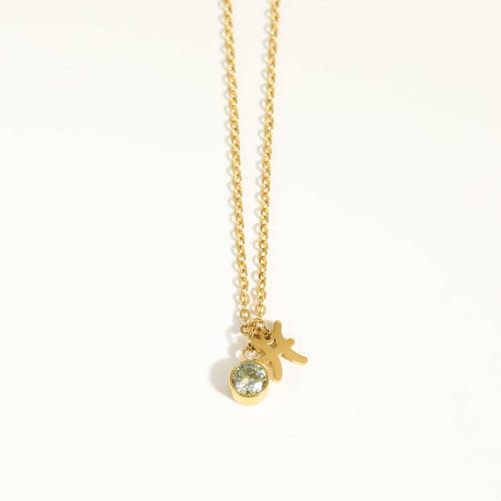 Olivenorma Zodiac Rune Birthstone Stainless Steel Necklace - image 18