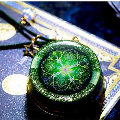 Olivenorma Star Moon Sun Four Elements Reiki Pendant Orgone Necklace - image 2