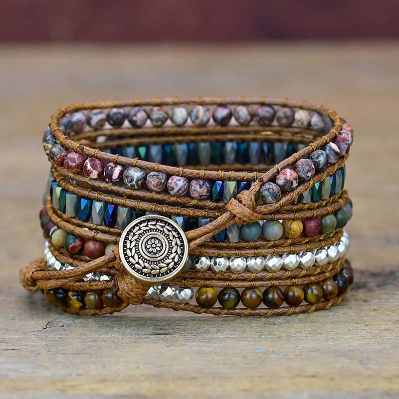 Olivenorma Tiger Eye India Agate Apple Watch Strap Wrap Bracelet - image 2