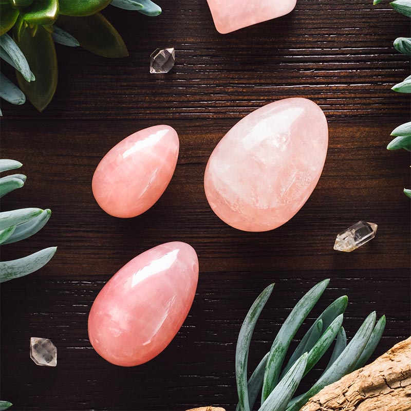 Easter Rose Quartz Dancing Star Crystal Egg - image 13