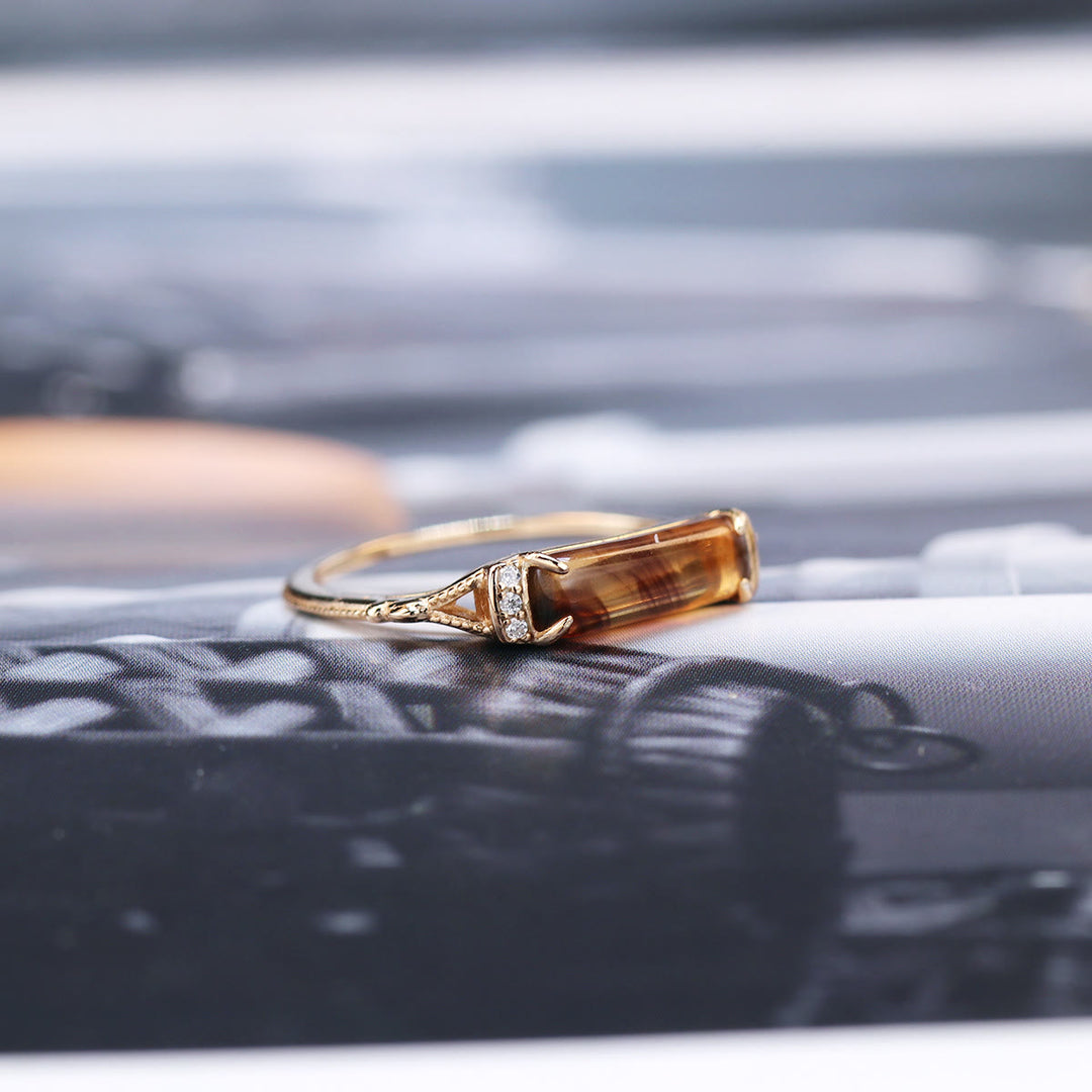 Olivenorma Artificial Amber Ring Pendant Necklace - image 7