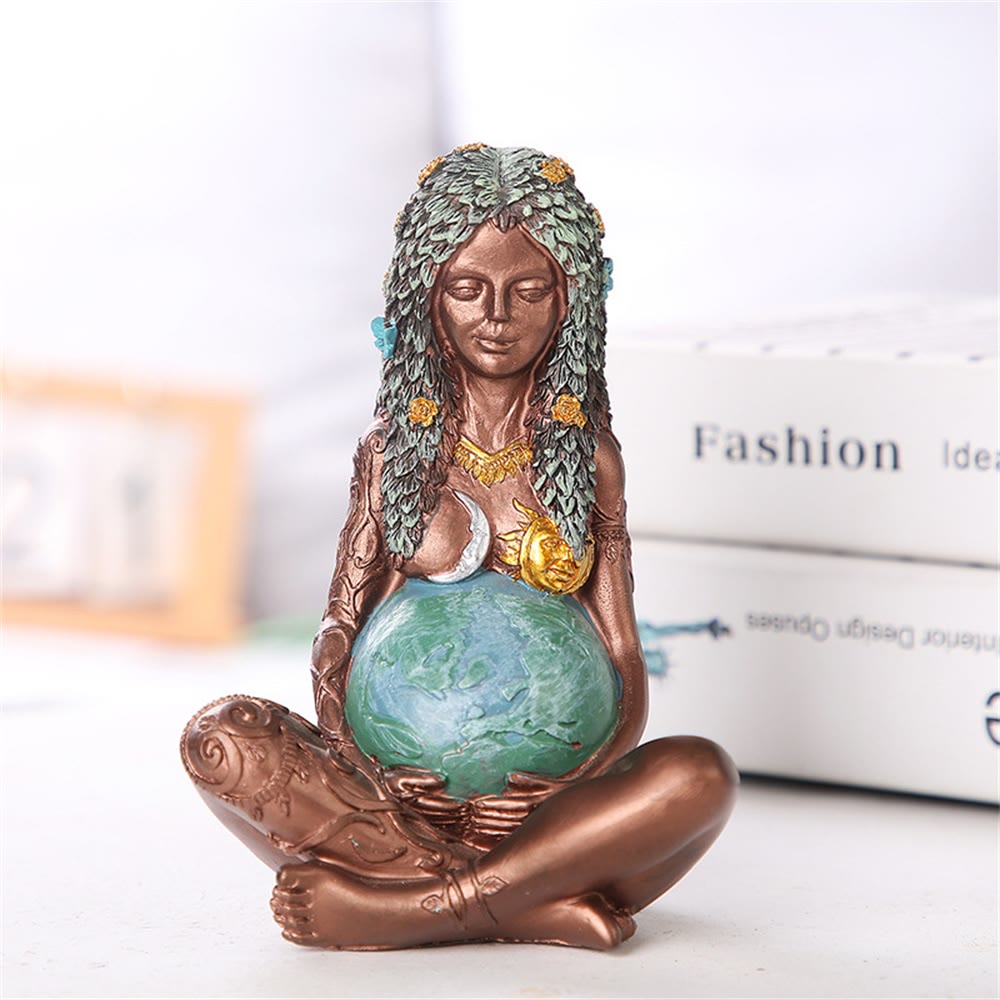 Olivenorma Resin Mother Earth Gaia Statue Ornament Decoration - Large - image 3
