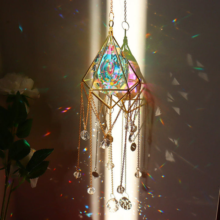 Olivenorma Room Decor Crystal Suncatcher Wind Chime - Water Drop - image 0