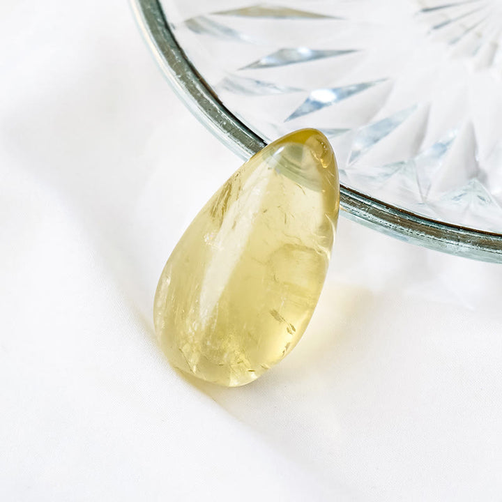 Olivenorma Natural Crystal Drop Shape Polished Play Natural Stone - Citrine - image 1