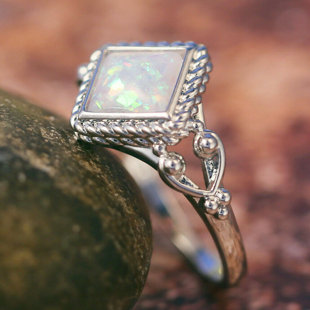Olivenorma Oval Cut Fire Opal Ring - image 2