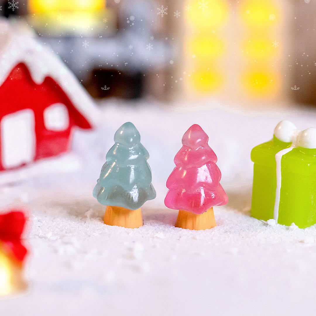 Olivenorma 5Pcs Crystal Mini Christmas Tree Sculpture Gemstone Decoration - image 3