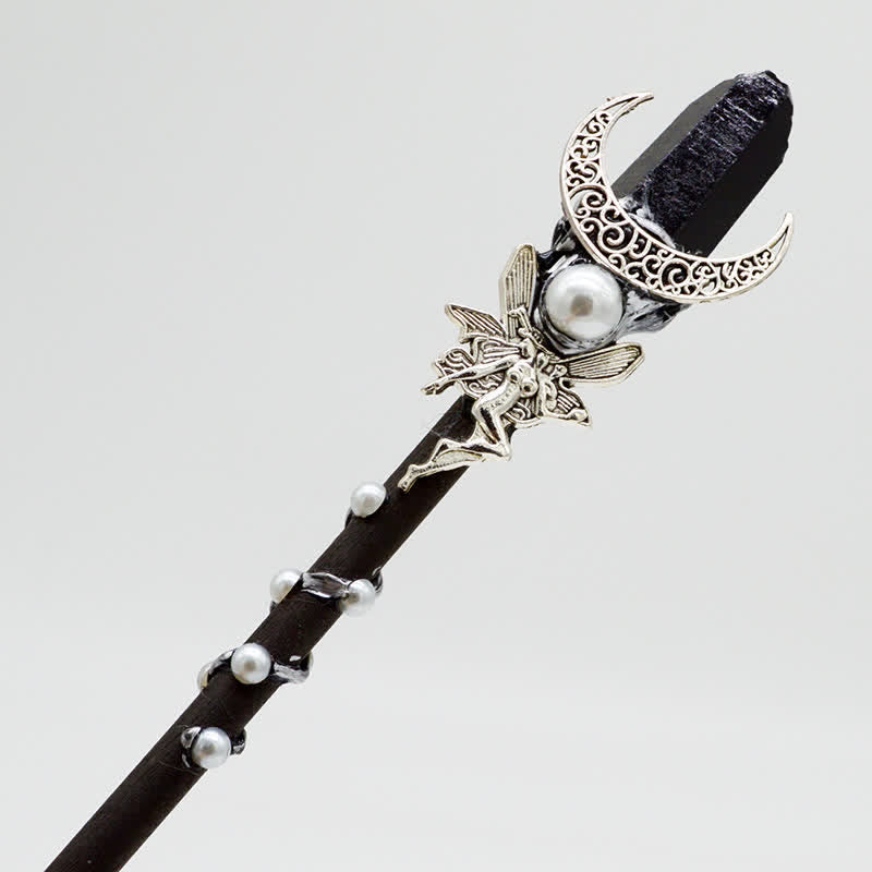 Olivenorma Moon Sun Star Fairy Crystal Wands - Obsidian - image 3