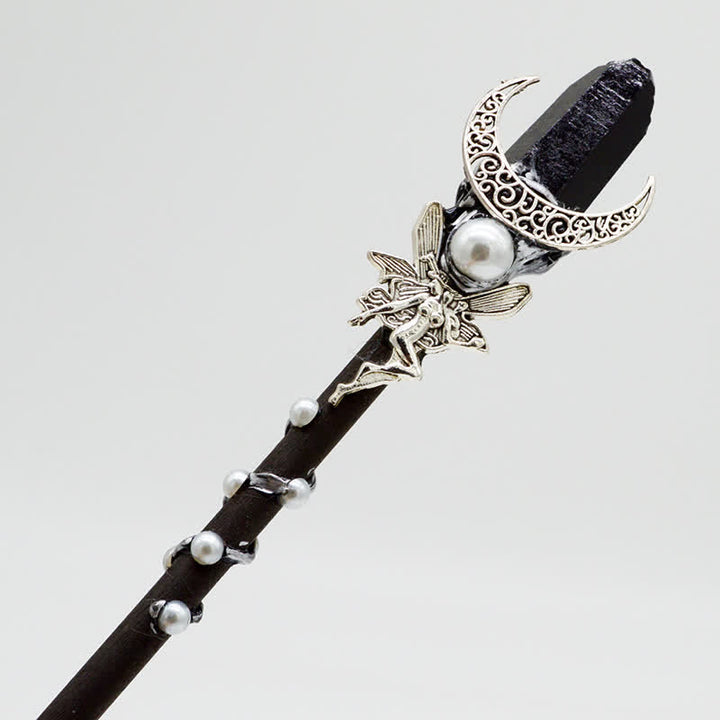 Olivenorma Moon Sun Star Fairy Crystal Wands - Obsidian - image 3
