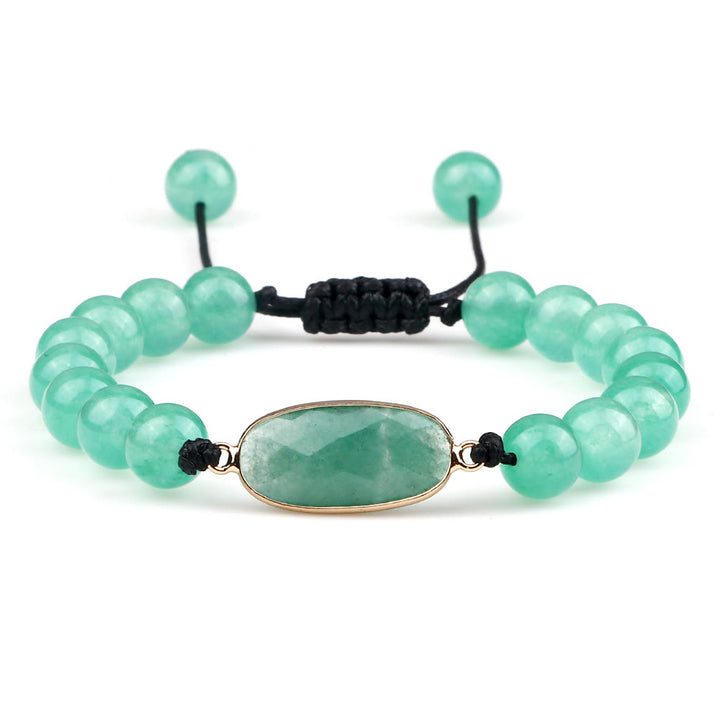 Olivenorma Cat's Eye Stone Beaded Opalite Bracelet - Green Aventurine - Strip - image 35