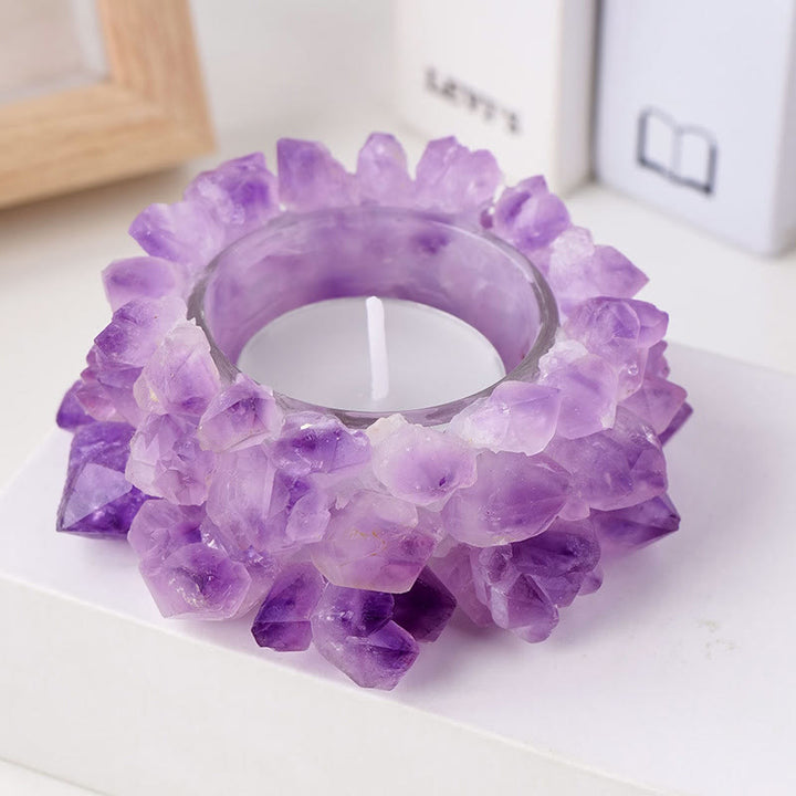 Olivenorma Amethyst Tooth Cluster Candle Holder - image 3