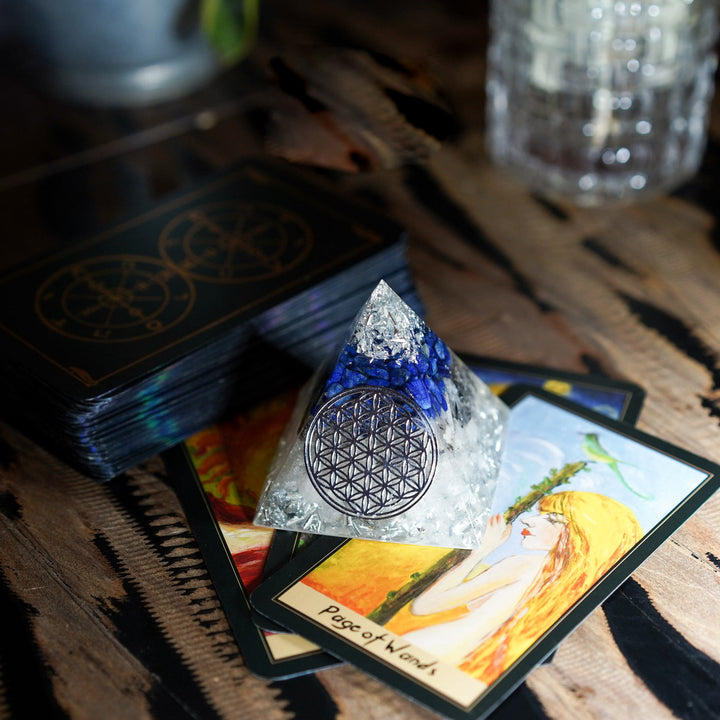 Olivenorma Energy Tower Series Flower Of Life Orgone Pyramid - 3.93''*3.93''(10cm X 10cm) - YES PLEASE $8 - image 0