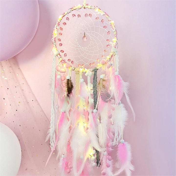 Olivenorma Pink Acrylic Bead Woven Dream Catcher - image 2