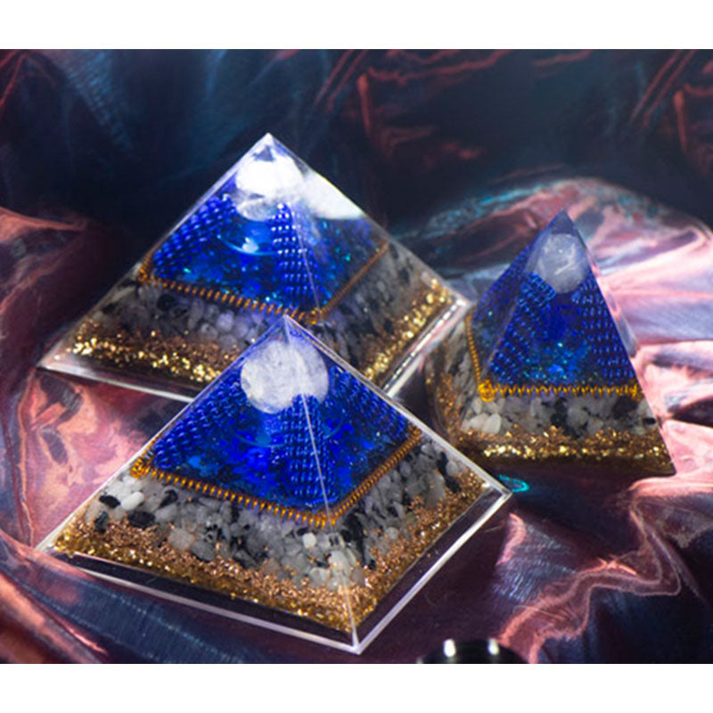 Olivenorma Labradorite with Tiger Eye Orgone Pyramid - 15*15cm - NO THANKS - image 1