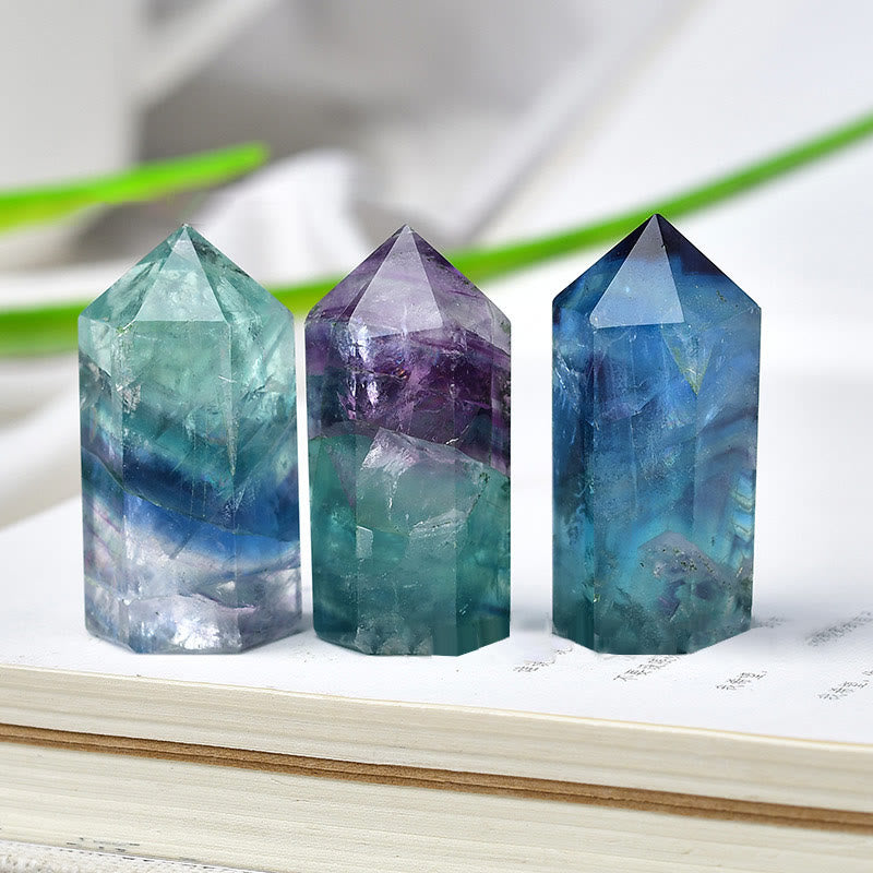 Olivenorma Rainbow Fluorite Crystal Spike Wands - image 3