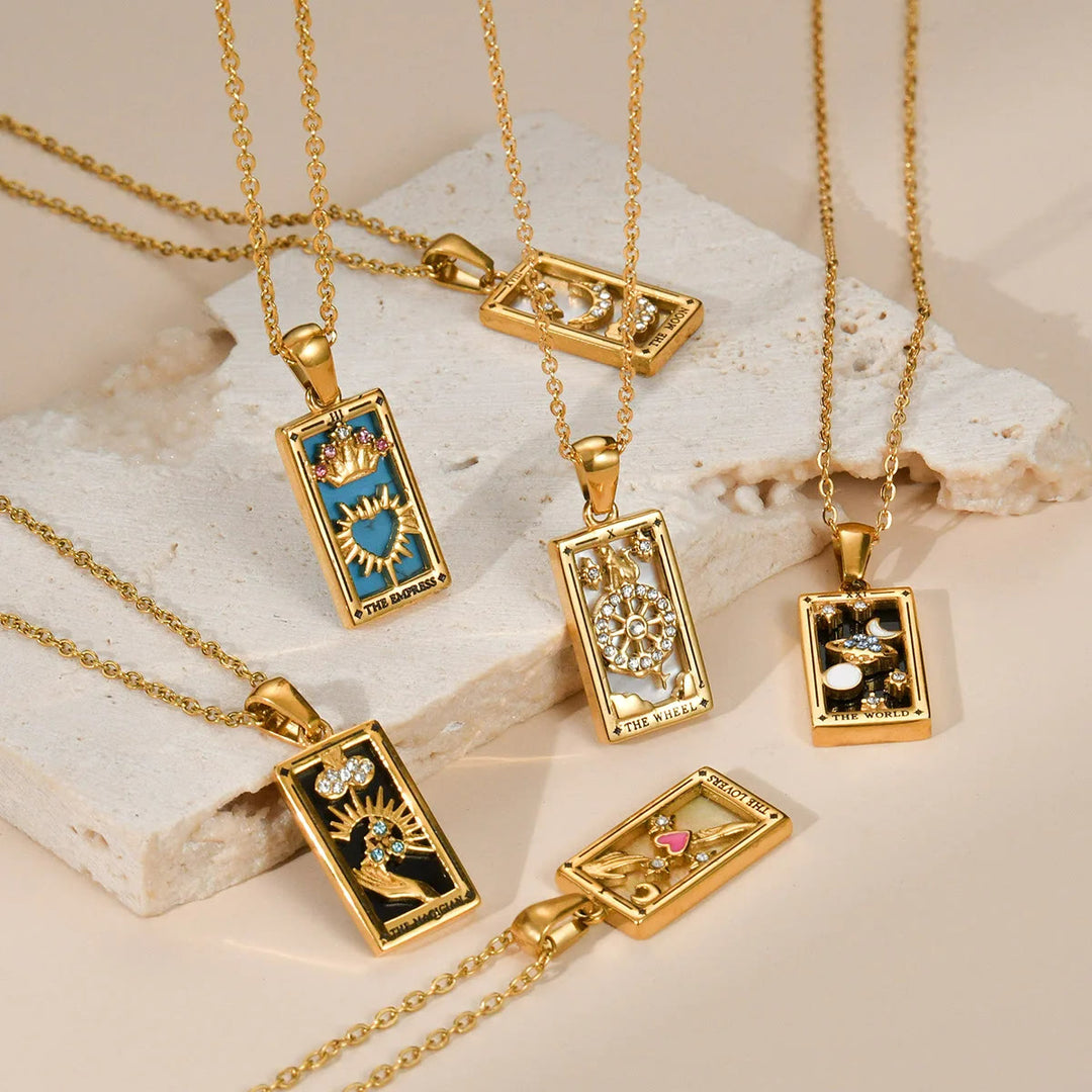 Olivenorma "Sun Lovers Star Moon" Tarot Cards Sign Necklace - image 16