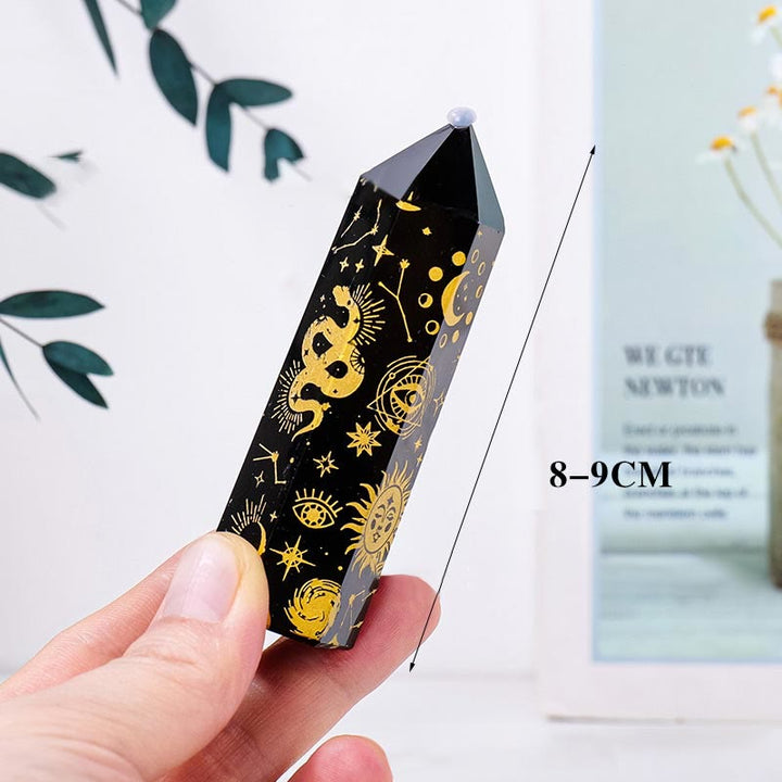 Olivenorma Obsidian Crystal Tower Hexagonal Crystal Wands - image 8