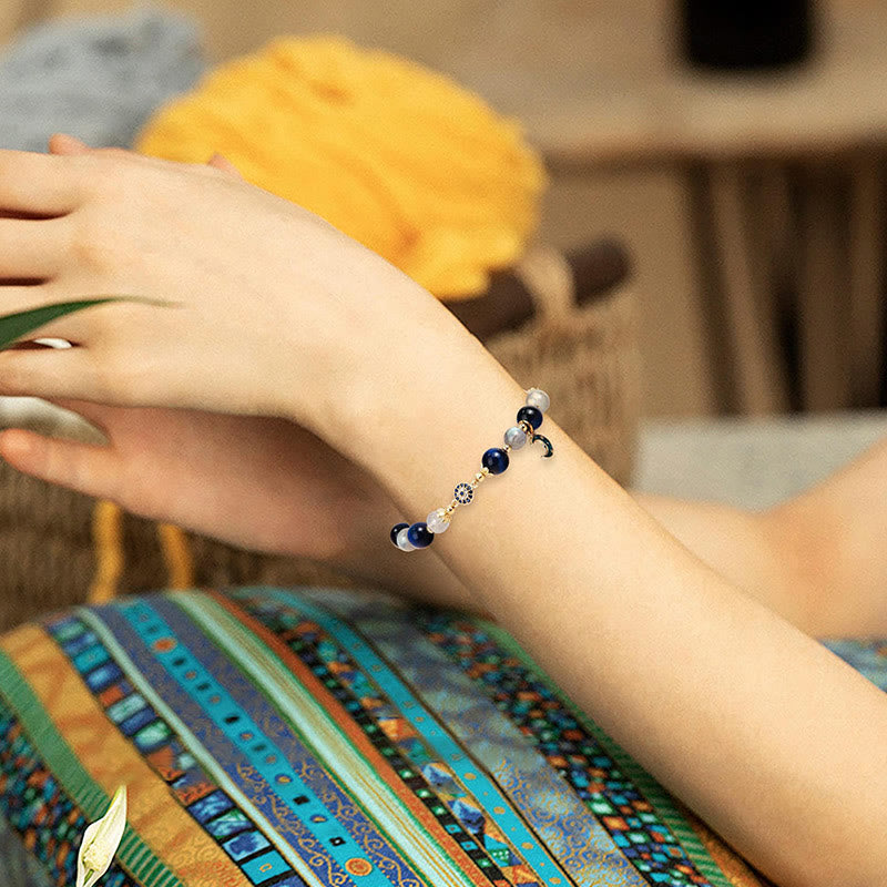 Olivenorma Moonstone Sapphire Evil Eye Bracelet - image 1