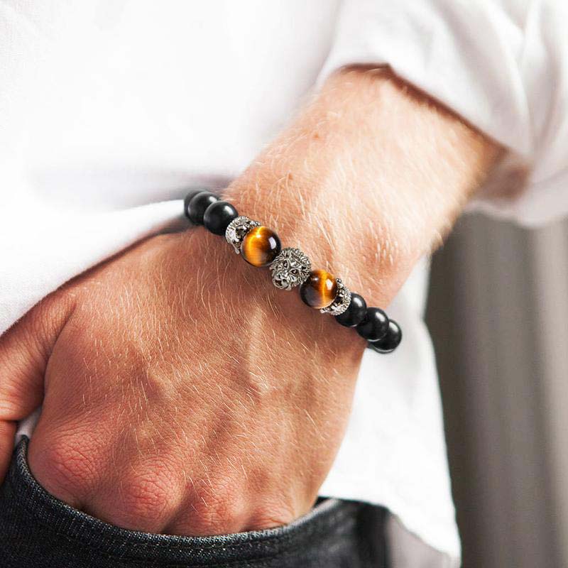 Olivenorma Natural Crystal Stone Lion Symbol Bracelet - image 2