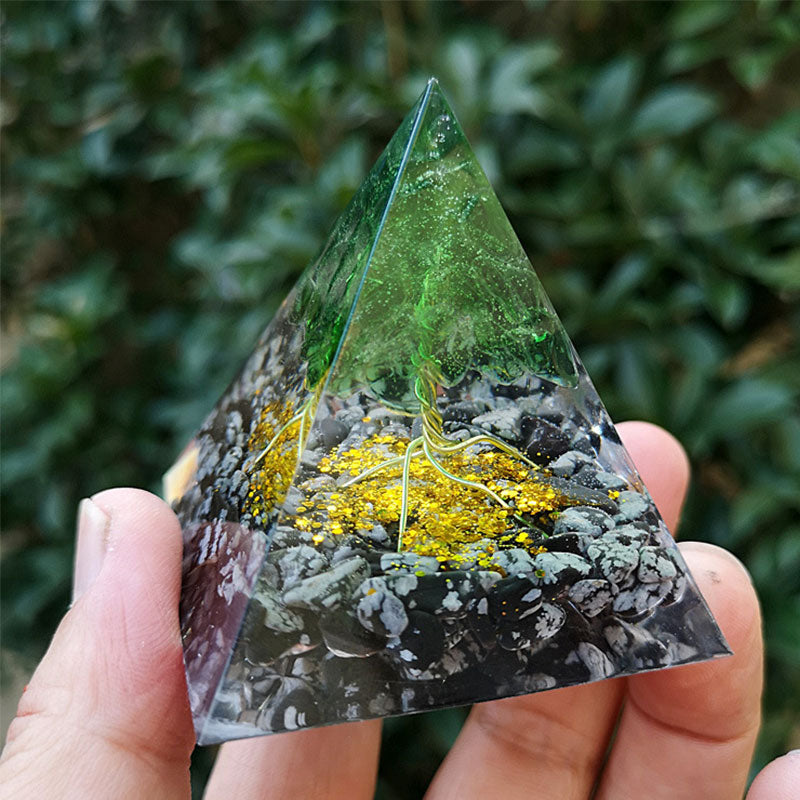 Olivenorma Alabaster Orgone Pyramid - image 2