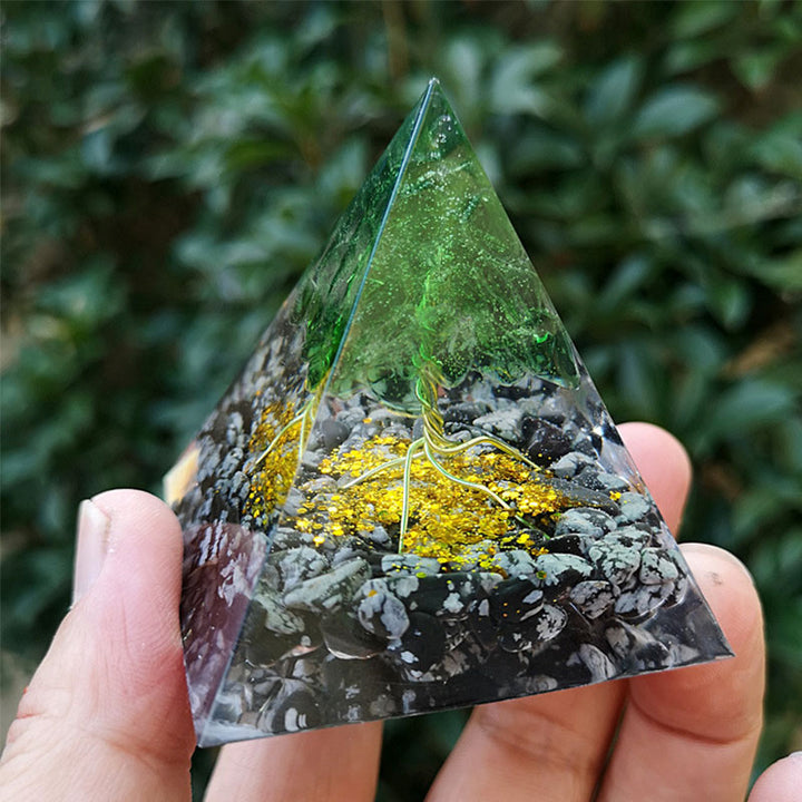 Olivenorma Alabaster Orgone Pyramid - image 2