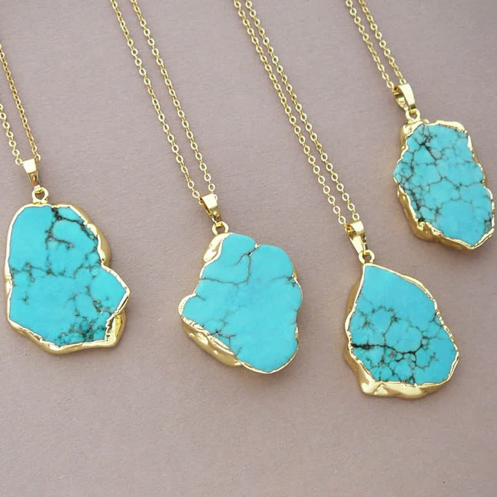 Olivenorma Delicate Irregular Turquoise Necklace - image 7