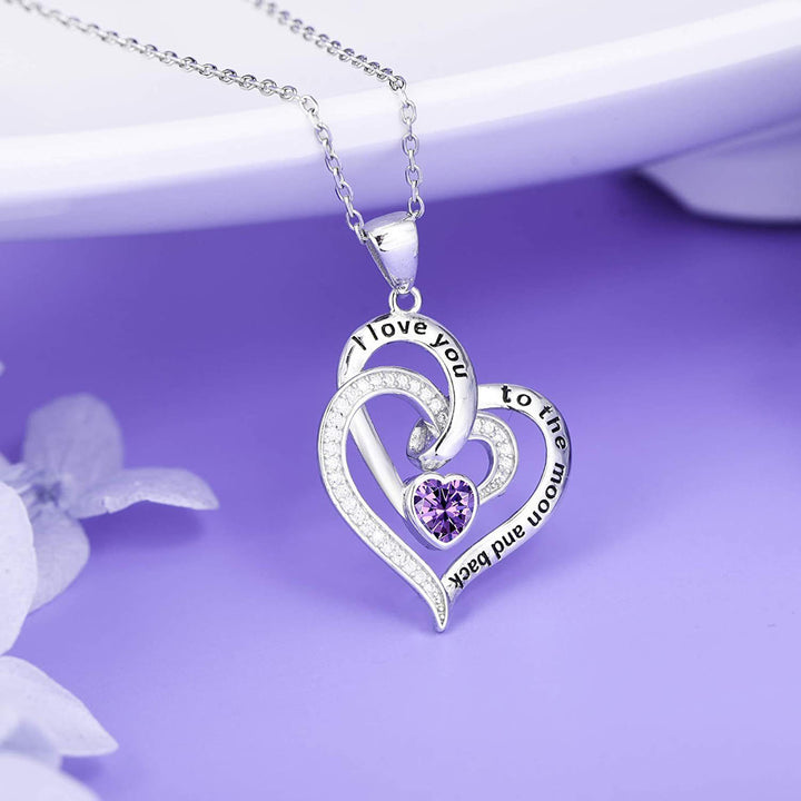 Olivenorma Hearts and Hearts Birthstone Necklace - image 4