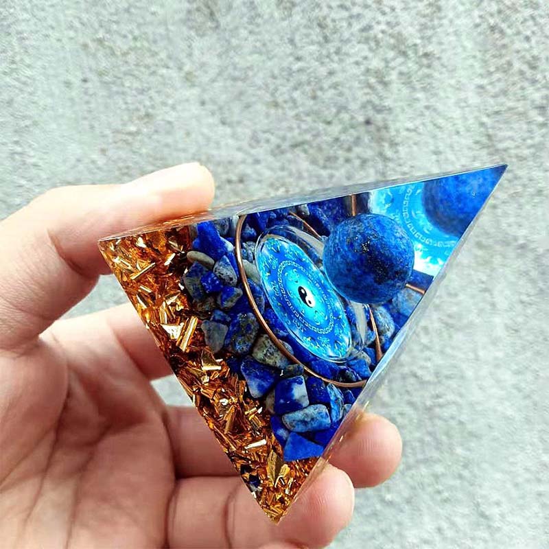 Olivenorma Lapis Lazuli Natural Stone Orgone Pyramid - image 2