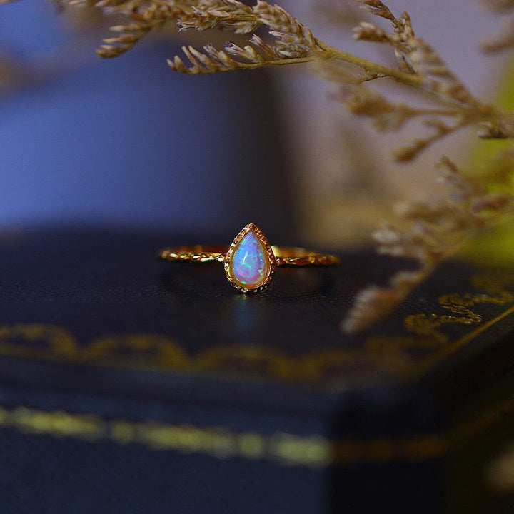 Olivenorma "Water Drop" Vintage Opal Ring - US 8 - image 0
