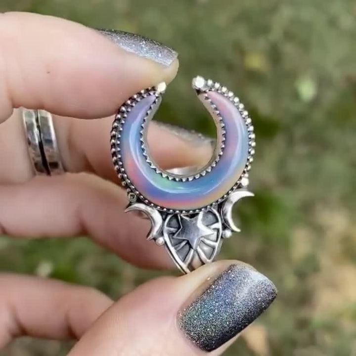Olivenorma Vintage Moonstone Water Drop And Moon Necklace - image 9