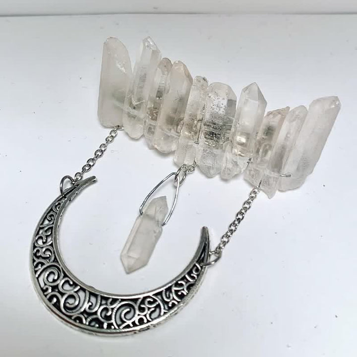 Olivenorma Clear Crystal Cresent Moon Hairpin - image 2
