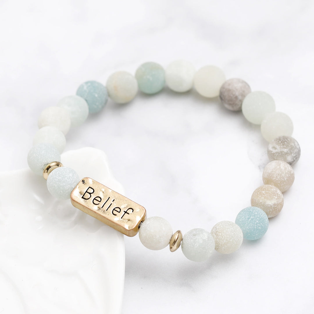 Olivenorma Natural Gemstone Belief Engraving Bracelet - image 10