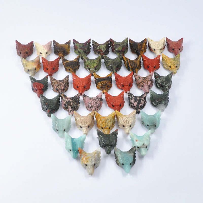 Olivenorma Spirit Guardian Wolf Head Crystal Carving Gemstone Decoration - image 44