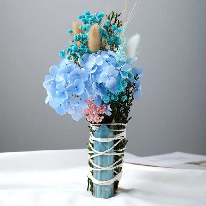 Olivenorma Witch's Bouquets Healing Crystal Wands - Blue Apatite - image 2