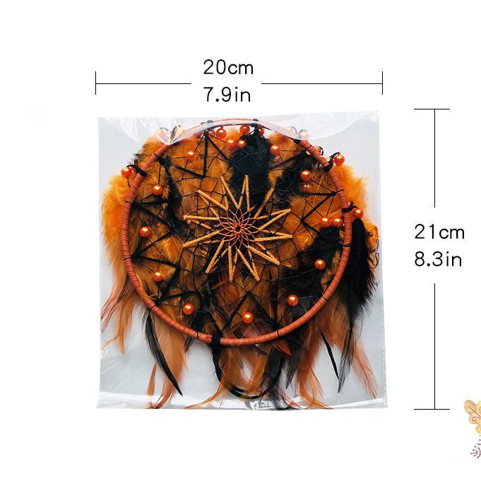 Olivenorma Acrylic Beads Orange Feather Handmade Halloween Dream Catcher - image 4