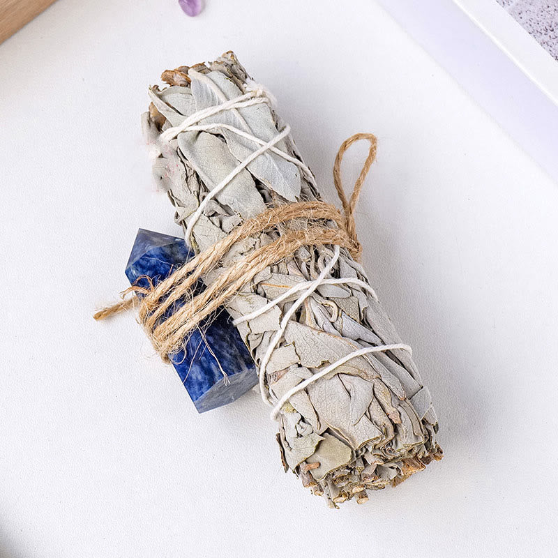 Olivenorma White Sage Hexagonal Prism Crystal Aromatherapy Gemstone Decoration - Sodalite - image 31